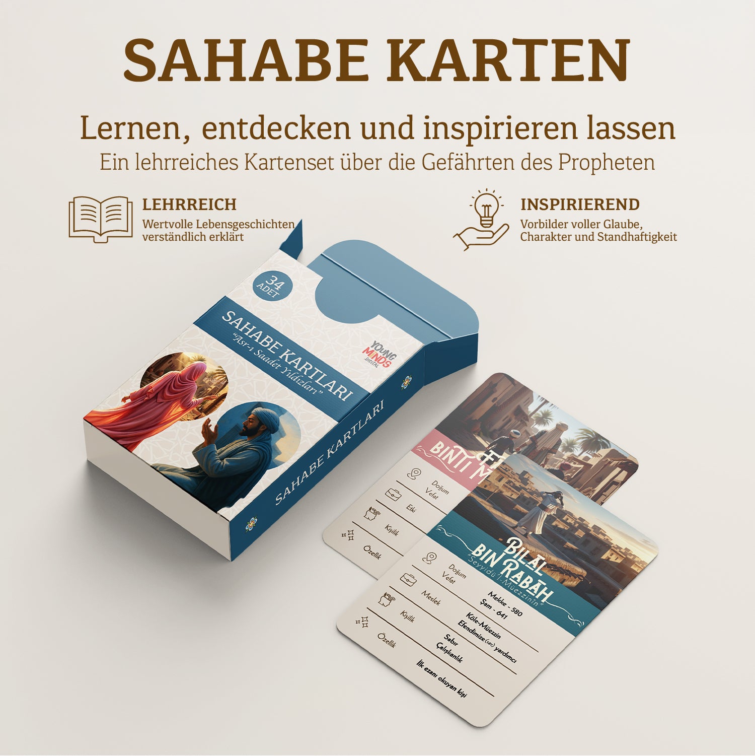 🇹🇷 Sahābe Lernkarten - Komplett-Set - Frauen & Männer