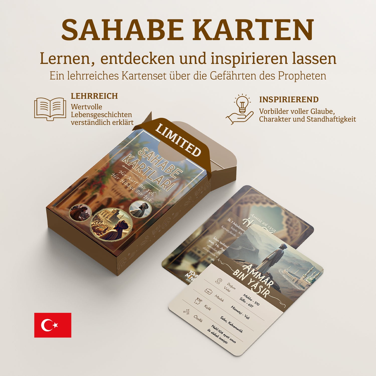🇹🇷 Sahābe Lernkarten - LIMITED Edition - Männer